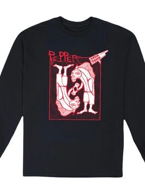 Pepper Band Konatown 20 Year Anniversary Long Sleeve Black Tee Size Large EUC